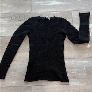 Black Mohair Long Sleeve Sweater Size S NWOT